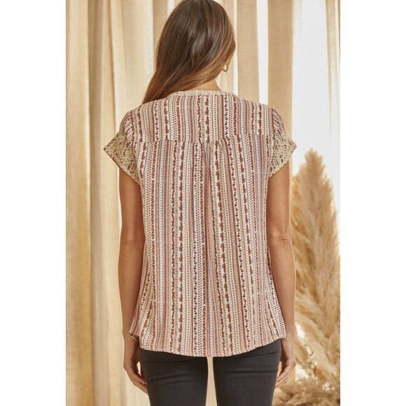 Savanna Jane Callie Women's 1X Embroidered Top Tunic Boho Cottage NWT - Picture 3 of 4